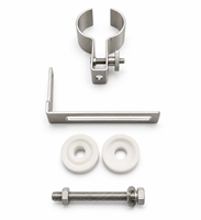 Kit de fixation pour chauffage infrarouge à tube unique en quartz avec isolateurs en céramique, écrous de tige filetés et système de support métallique