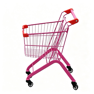 Chariot de courses roulant 340L, robuste, en treillis métallique, avec roulettes pivotantes silencieuses, grande capacité, pour supermarchés et magasins de détail, kit complet - Product Image 2