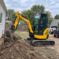 Pengiriman Gratis Mini Excavator 3.5 Ton Euro 5 Mesin Epa Kubota Farm Crawler Micro Digger 1 Ton 3 Ton Excavator Kecil untuk Dijual