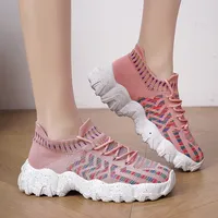 Chaussures décontractées en maille extensible pour femmes, respirantes, confortables, résistantes aux chocs, à bout fermé, à enfiler, baskets tendance toutes saisons
