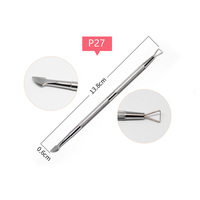 SunShine Offre Spéciale Repousse-cuticules double extrémité en acier inoxydable antidérapant pour manucure, outil de soin des ongles pour salon et usage domestique