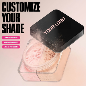 <span class=keywords><strong>Polvo</strong></span> Suelto Fácil de Aplicar para Maquillaje Facial, Cosméticos Femeninos, Doble Tono, Acabado Mate de Larga Duración, Control de Grasa, <span class=keywords><strong>Polvo</strong></span> Fijador de Maquillaje - Product Image 2