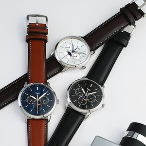 Nuevo <span class=keywords><strong>Reloj</strong></span> de Lujo para Hombre 2026 L FS5903 con Cronógrafo de Cuarzo, Fase Solar y Lunar, Correa de Cuero y Esfera con Diseño de Rayos Solares - Product Image 5