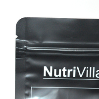 Bolsas de café negras biodegradables Bio Pla con válvula y cremallera Embalaje de papel personalizado Bolsa de granos de café de fondo plano