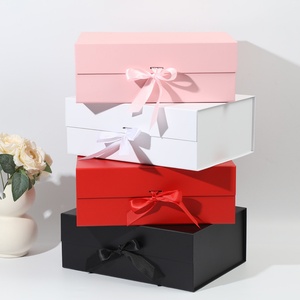 Valentine's Day Elegant Folding Magnetic <b>Gift</b> <b>Box</b> for Present Perfume Flip Top Ribbon Luxury <b>Gift</b> <b>Box</b> Custom Logo Wholesale - Product Image 2