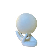 Lampe lunaire en PVC, petite veilleuse moderne et minimaliste, lumière blanc chaud, batterie intégrée, commande par bouton, intensité réglable, décoration d'intérieur, cadeau