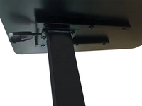 Table d'appoint ergonomique pour ordinateur portable, réglable en hauteur pneumatiquement, base en H, avec roulettes dissimulées, petite station de travail mobile pour canapé et lit