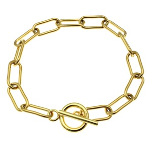 <b>Cross</b> <b>Chain</b> Bracelet Stainless Steel Oval Link Interlocking Hip Hop Unisex Jewelry - Product Image 2