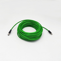 Câble Ethernet industriel M12 vers RJ45 20m droit 4 broches mâle D-code Câble flexible pour capteurs pour caméras industrielles