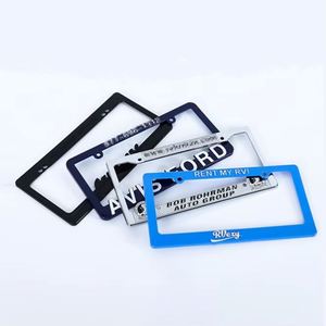 Cadre de plaque d'immatriculation de voiture portable en nylon 3D personnalisé de haute qualité, imprimé UV, décoratif, taille standard universelle pour auto - Product Image 5