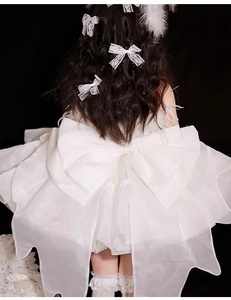 Vestito Estivo da Bambina Stile Lolita Principessa Cigno Bianco, Design con Piume d'Angelo, Fiocco e Gonna Soffice per <span class=keywords><strong>Costume</strong></span> di Compleanno - Product Image 5