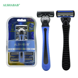 Chất Lượng Cao Mềm Cao Su Xử Lý Sáu Lưỡi Hệ Thống Cạo Râu Dao Cạo Người Đàn Ông Mặt Của Nhãn Hiệu Cạo Râu - Product Image 1