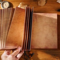 Cuaderno de cuero genuino, diario de piel de vaca, cuaderno planificador de diario Retro Vintage