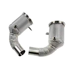 Tubo de Escape de Alto Flujo Compatible con <span class=keywords><strong>911</strong></span> <span class=keywords><strong>992</strong></span> 3.0T 2019+ Carrera S 4S GTS, Tubo de Acero Inoxidable 304 con Protector Térmico - Product Image 6