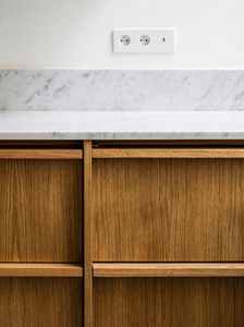 <b>Kitchen</b> Cabinets Set Solid Wood Automated China <b>Kitchens</b> Home Furniture Luxury Design Platform <b>Kitchen</b> <b>Island</b> <b>with</b> <b>Table</b> Top - Product Image 5