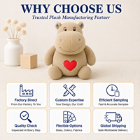 Expédition DDP, Peluches Hippopotame Personnalisées, Conception OEM, Animaux en Peluche Doux, Faible MOQ, Peluches Anime Personnalisées