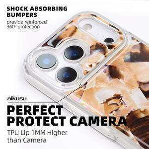 Aikusu 2025 – Nouveaux étuis tendance et élégants en nacre pour iPhone 17, 16, 15, 14, 13 Pro Max - Product Image 4