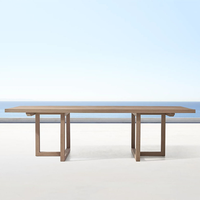 Ensemble de table et chaises de jardin en teck - Imperméable et résistant aux UV pour patios, jardins, hôtels/villas