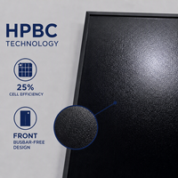 Modul Surya PV HPBC 120W Kustom Monokristalin Panel Surya BC untuk Atap RV Kapal 40W 60W 80W 100W Panel Surya Sel Sempit
