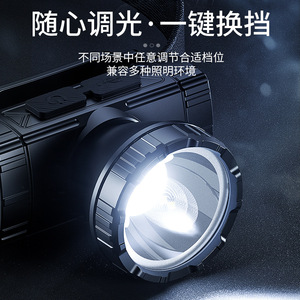 ไฟฉาย Shenhuo รุ่น HL96 ใช้แบตเตอรี่ 18650 ชาร์จได้ ความสว่างสูง ไฟ LED สำหรับกิจกรรมกลางแจ้ง เดินป่า ตั้งแคมป์ และค้นหา - Product Image 4