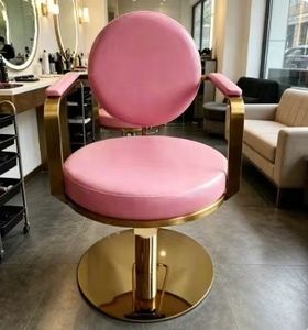 Chaise de coiffeur rose et or pour salon de beauté, équipement de coiffure, chaise de styliste – Offre spéciale - Product Image 4