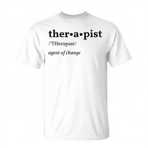 T-shirt Therapist Agent Of Change, girocollo bianco, taglia unisex per adulti - Product Image 2