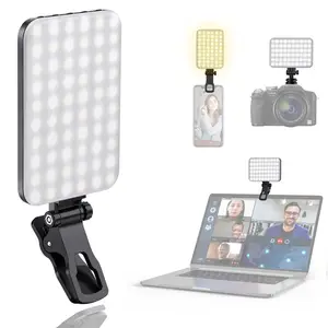 60 LED sạc Clip điền video ánh sáng, điện thoại di động bên ngoài Selfie đèn điều chỉnh 3 chế độ ánh sáng cho điện thoại Iphone Android