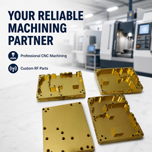 Boîtier RF <span class=keywords><strong>micro</strong></span>-<span class=keywords><strong>ondes</strong></span> en aluminium plaqué or usiné CNC de précision pour composants électroniques, OEM et vente en gros - Product Image 5