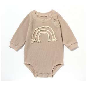 Nouvelle Collection : Vêtements Bébé en Tissu Gaufré – Vente en Gros pour Boutiques – Combinaisons Bébé Manches Longues Couleur Unie - Product Image 3