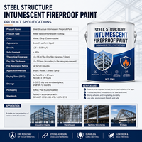 Peinture ignifuge intumescente pour structures en acier extérieures, peinture retardante à l'incendie, revêtement intumescent en gros
