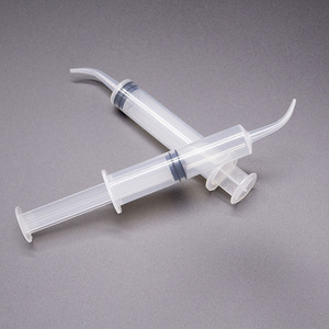 Seringue dentaire courbée 12 ml, dispositif d'irrigation buccale, utilisation manuelle transparente - Product Image 1