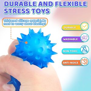 Lot de 3 balles sensorielles pour adultes Soulagement du stress Squishy Fidgets Anxiété Soulager l'exercice des mains Physiothérapie Jouets à presser pour adultes - Product Image 5