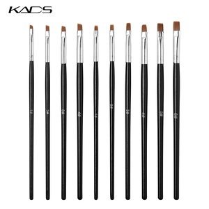 KADS Professional Nylon Gel <b>Nail</b> Brush Set Flat Angled Head <b>Nail</b> Art Painting <b>Extension</b> Brush Durable for Salon Use Wholesale - Product Image 2