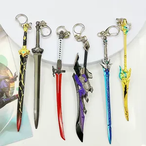 Game Weapon Sword Keychain Dan Heng Kafka Jing Yuan Honkai Star Rail Keychain