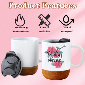 Mug en céramique vierge pour sublimation, 12 pièces, 15 oz, avec logo personnalisé, vente en gros, gobelet à café avec poignée et base en bois - Product Image 2