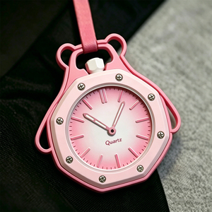 Breloque de montre en forme d'oreille de lapin rose, bracelet en plastique, accessoire de montre à quartz - Product Image 4