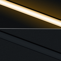 Profilé LED en aluminium à plâtre Canal LED mince encastré en aluminium avec bride pour bande LED