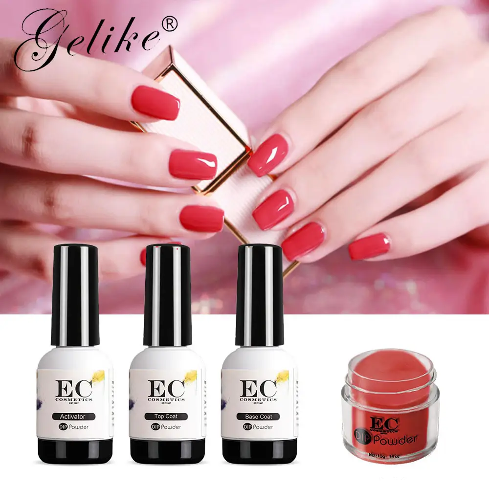 Nhà Máy Nhãn Hiệu Riêng Đường Hữu Cơ Acrylic Lỏng Monomer Không Mùi Dip Bột Nails Glitter Powder Starter Kit Cho Ombre Nail