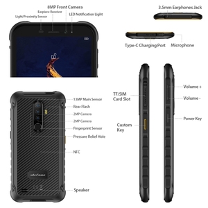 Teléfono Inteligente <span class=keywords><strong>Ulefone</strong></span> <span class=keywords><strong>Armor</strong></span> <span class=keywords><strong>X8</strong></span> Desbloqueado, Resistente al Agua, Android 10, Pantalla de 5.7 Pulgadas, 4 GB de RAM, 64 GB de Almacenamiento, Octa-Core, NFC, 4G LTE - Product Image 4