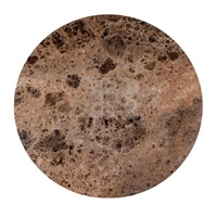 Tables de salle à manger de luxe en marbre rond avec pieds en fonte, design européen, pour la restauration, en vente