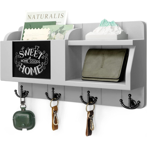 Clé et organisateur de <span class=keywords><strong>courrier</strong></span> décor à la maison avec 4 crochets porte-clés rustiques - Product Image 3
