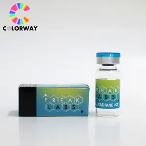 Custom Design Waterdicht Zilver Hologram Steriods 10 Ml Flacon Etiketten Met Holografische Logo Afdrukken Voor Anabole Pharma Geneeskunde