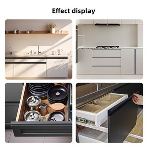 Modern Simple Stainless Steel Cabinet <strong>Door</strong> Handle Normcore Invisible Aluminum Alloy G-Shaped Slot-Free Drawer Wardrobe Handle - Product Image 3