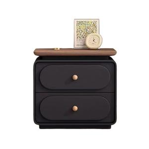 Table de chevet minimaliste moderne en bois massif avec tiroir de rangement, pour chambre d'enfant, design de luxe léger - Product Image 5