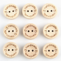 Botones de madera sostenible grabados con cuentas impresas, de base plana, color personalizado, de 2 agujeros, para ropa infantil, camisas, prendas de vestir, vaqueros, bolsos, abrigos y manualidades DIY