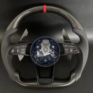 Volant de voiture LED en fibre de carbone adapté pour <span class=keywords><strong>Audi</strong></span> R8 <span class=keywords><strong>TT</strong></span> Mk2 <span class=keywords><strong>Mk3</strong></span> 8n <span class=keywords><strong>RS</strong></span> TTS Ttrs Rs3 Rs6 RS4 RS5 RS7 A3 A4 A5 A6 A7 A8 A1 Q3 Q5 Q7 - Product Image 3