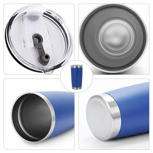 20 औंस स्टेनलेस स्टील यात्रा पाउडर में लेपित कॉफी मग इन्सुलेटेड टंबलर कप लेजर उत्कीर्णन ब्लैंक के लिए ढक्कन के साथ - Product Image 2