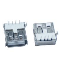 Buchse Typ 2.0 AF 90 Grad 4 Pin DIP rechtwinkliger Stecker Buchse USB-Anschluss