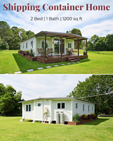 Maison préfabriquée portable avec 3 chambres et 1 salle de bain complète Petite maison mobile avec cadre en acier pour le salon ou le salon