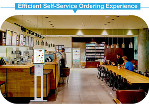 18.5 "21.5" Stand au sol Terminal libre-service Kiosque Check Out Totem Commande Kiosques de <span class=keywords><strong>paiement</strong></span> Utilisation au restaurant - Product Image 4